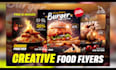 design food flyers, restaurant menu, and promotion posters