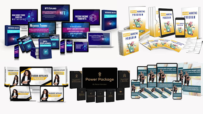 design digital product mockup and e cover bundle