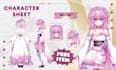 draw anime character sheet design vtuber model for you