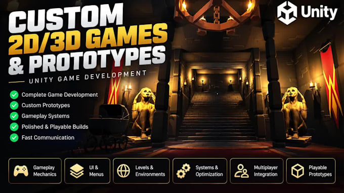 develop a custom 2d 3d game or prototype in unity