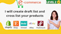 create SEO optimized ebay product listing and product upload on shopify
