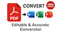 convert PDF files to word, excel, powerpoint and  google doc