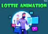 create lottie animation for website, mobile app, icon logo gif UI json sprite