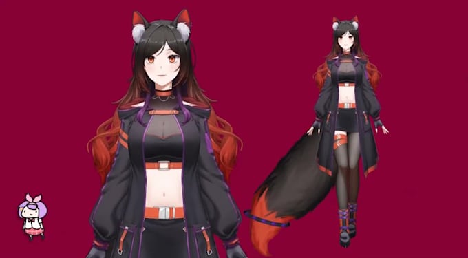 design live2d vtuber model vtuber character 2d vtuber model vtuber commission
