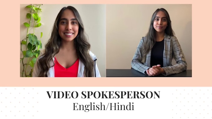 be your video spokesperson in english