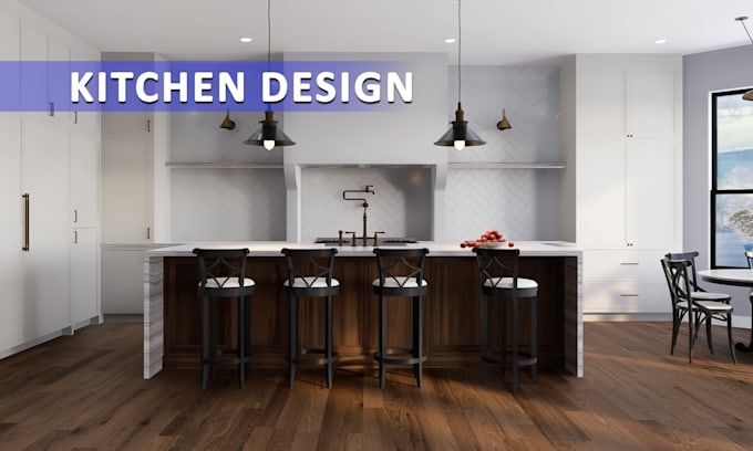 create stunning 3d renderings for custom kitchens and home interior design
