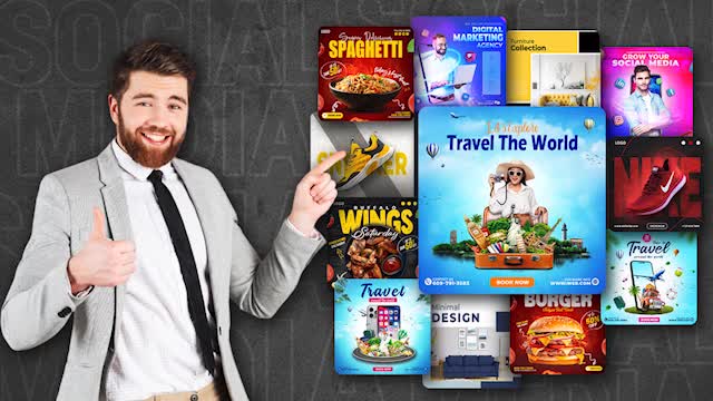 create eye catching social media post and ads