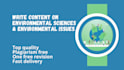write content on environmental issues and climate change