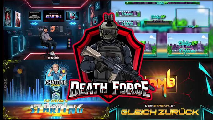 create the best youtube, twitch overlay for obs, streamlab, and stream logo