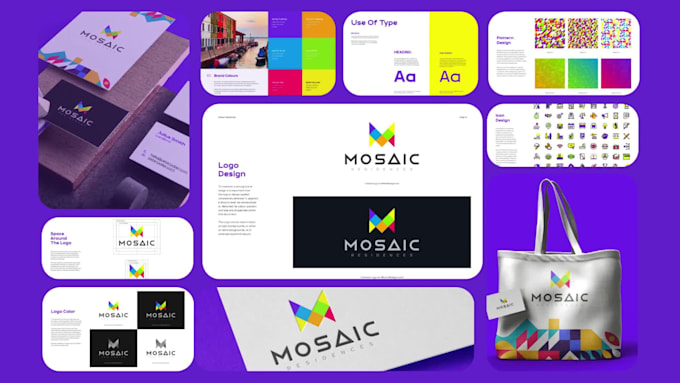 design a complete brand identity package with logo, stationery and social kit