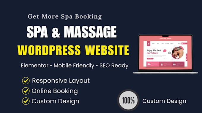 design or redesign a spa or massage wordpress website using elementor
