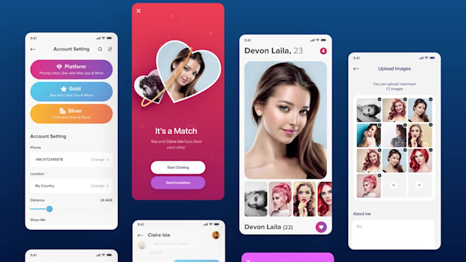 design mobile app UI UX for ios, android and figma app