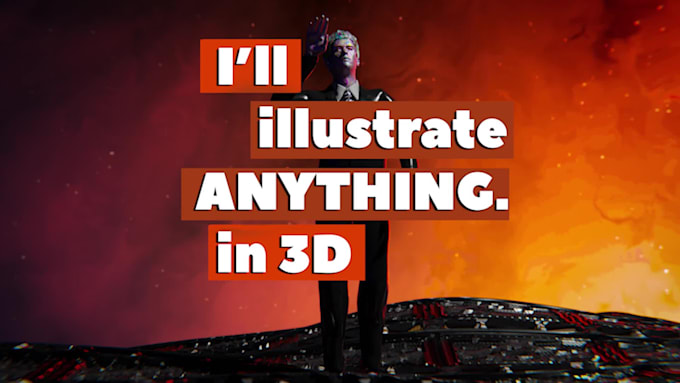 create abstract 3d illustrations and renders