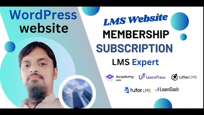 build wordpress lms membership website subscription website