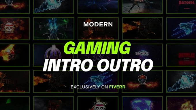 do gaming, stream, youtube intro outro video for you