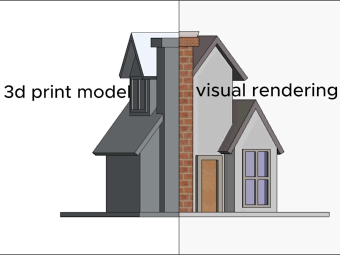 design miniature building for 3d printing