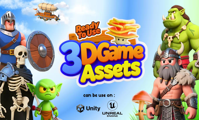 create 3d modelling of game assets for video games