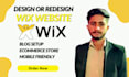create wix website, wix ecommerce store or wix landing page