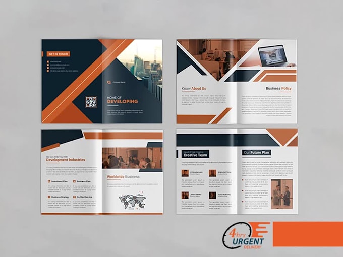design modern bifold or trifold brochure in 6hrs