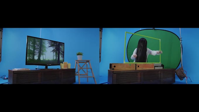do vfx green screen remove, background remove and replacement, skin retouching