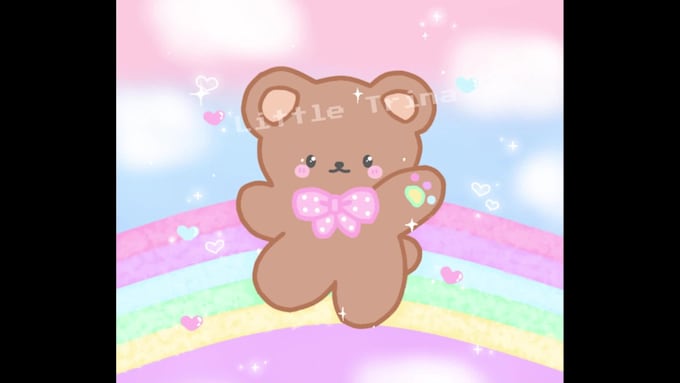 make kawaii cute pastel crayon drawings and chibi for you