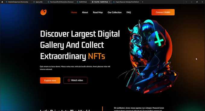 design exclusive nft crypto website uxui design