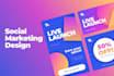 design social media marketing graphics in figma