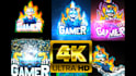 make an epic logo animation with glitch effects 4k