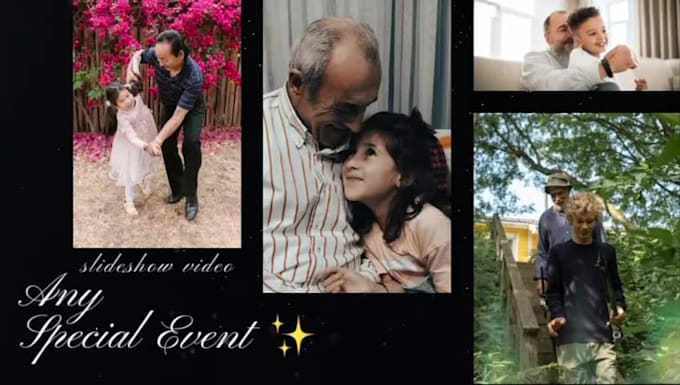 create beautiful photo and video slideshow, wedding, birthday, memorial montage