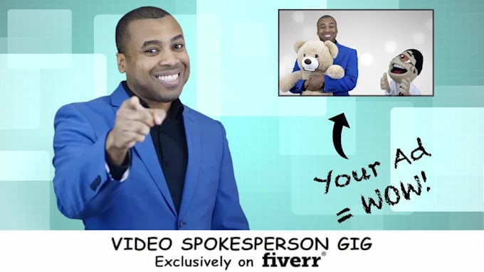be your male video spokesperson actor for your ad