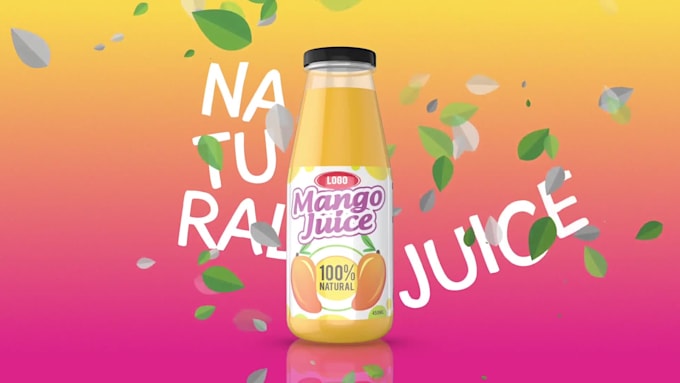 create realistic 3d beverage product animation for ads