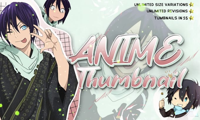 design the best anime thumbnail for you ,facebook,youtube,twitch,twitter,website