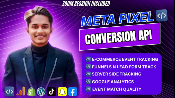 setup or fix facebook pixel, conversion API with server side tracking