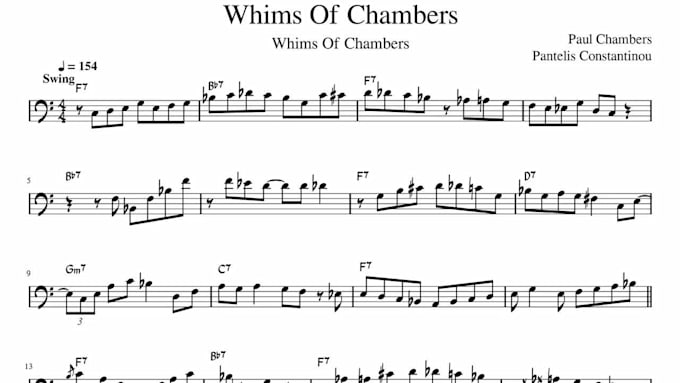 do accurate double bass transcription for 5 dollars