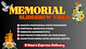 create a funeral slideshow or memorial tribute video