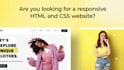develop a responsive HTML CSS website