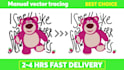 convert your lost logo to vector, manual trace for print ready file