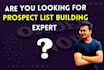 do prospect list building, email listing