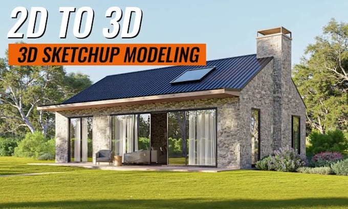 make 3d model rendering, 3d exterior house design for you