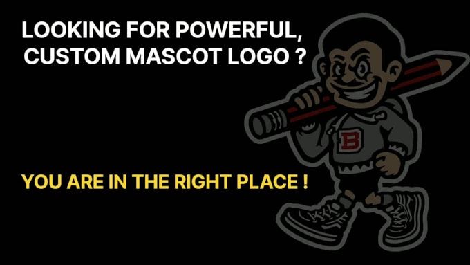 design custom cartoon mascot logo for your sports team, brand, club or college