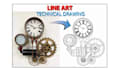 draw high quality technical drawing, patent drawing,product vector line art