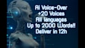 provide  profissional ai voice over in 12h