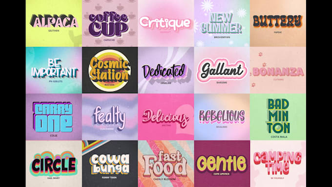 design 70s vintage text logo in 24hours