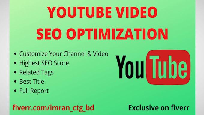 optimize your youtube channel video SEO