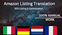 seo translation, amazon listings in german,dutch and italian