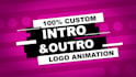 create custom youtube podcast intro video logo animation