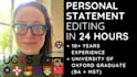 professionally proofread and edit your ucas personal statement