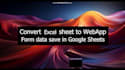 convert excel to web application using google apps script
