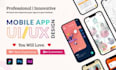 mobile app uiux, app design