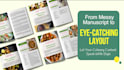 design and format cookbooks and recipes book